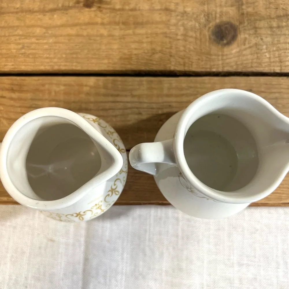 Vintage creamer homer laughlin Syracuse china retro restaurant ware decor_4